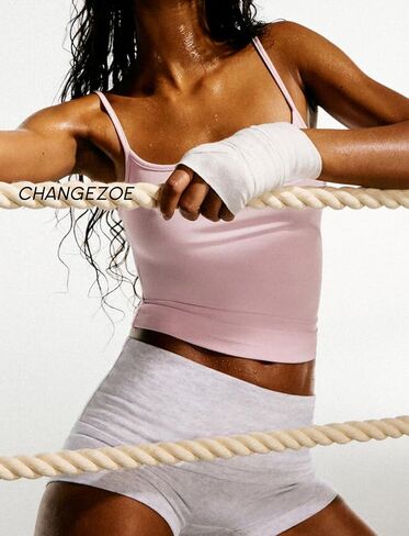 Women's Braless Tank Top Fitted Spaghetti Strap Cami for Going Out Workouts Y2K Cute Basic Top in Kuwait