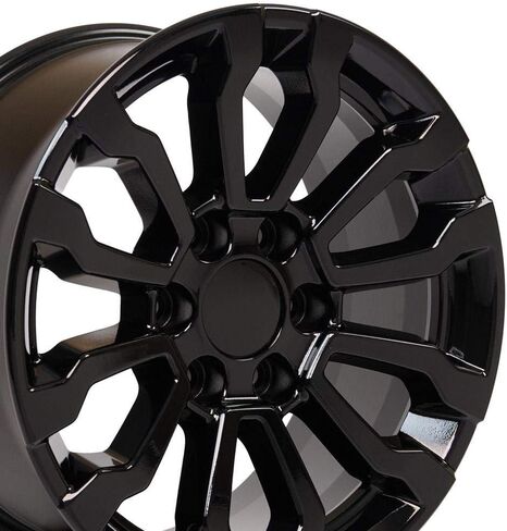 OE Wheels CV35 18 Inch Rims Fit Sierra 1500 AT4 Style 6x139.7 18x8.5 Gloss Black - Hollander 5909 (Set of 4) in Saudi Arabia