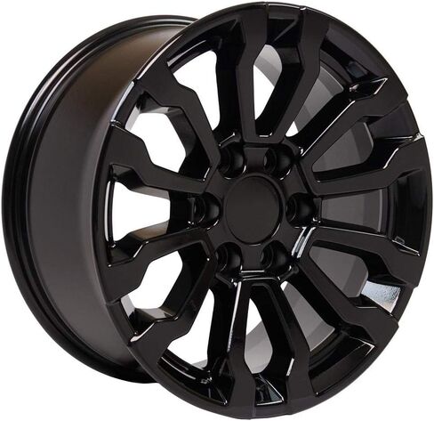 OE Wheels CV35 18 Inch Rims Fit Sierra 1500 AT4 Style 6x139.7 18x8.5 Gloss Black - Hollander 5909 (Set of 4) in Saudi Arabia