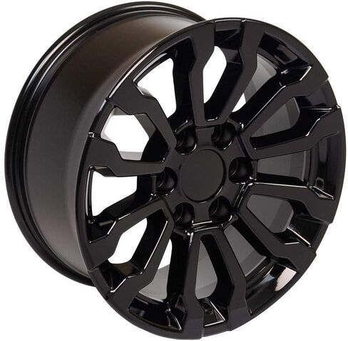OE Wheels CV35 18 Inch Rims Fit Sierra 1500 AT4 Style 6x139.7 18x8.5 Gloss Black - Hollander 5909 (Set of 4) in Saudi Arabia