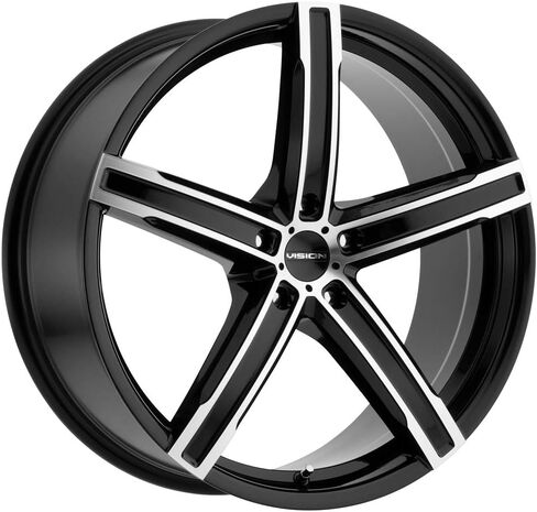 Vision 469 Boost 15x6.5 5x100 +38mm Black/Machined Wheel Rim 15" Inch in Saudi Arabia
