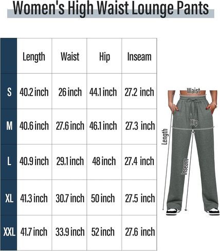Women's High Waist Lounge Pants Wide Leg Yoga Sweatpants Loose Casual Pockets Drawstring Workout Joggers Pants in Saudi Arabia