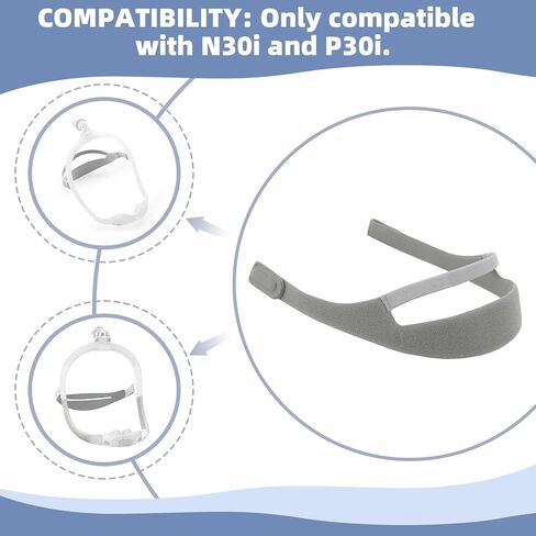 1 Pack Headgear Replacement Compatible with Airfit N30i/P30i, Adjustable CPAP Headgear, CPAP Mask Strap for N30i and P30i CPAP Nasal Mask Replace Part, CPAP Accessories Supplies in Kuwait