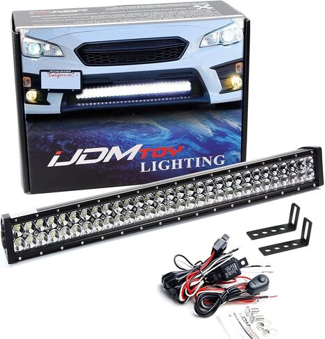iJDMTOY Lower Grille 30-Inch LED Light Bar Kit Compatible with 2015-2019 Subaru WRX/STI, Includes (1) 180W High Power LED Lightbar, Lower Bumper Opening Mounting Brackets & On/Off Switch Wiring Kit in Saudi Arabia