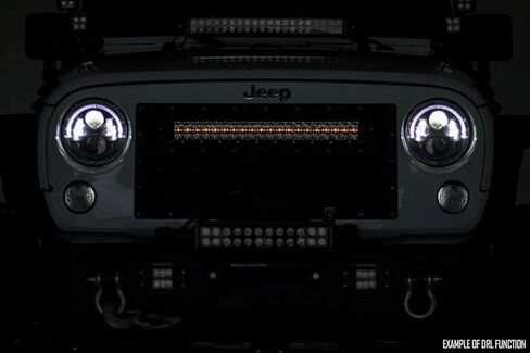 شريط إضاءة LED مزدوج الصف من سلسلة Rough Country مقاس 50 بوصة | Amber DRL - 70950BDA in Saudi Arabia