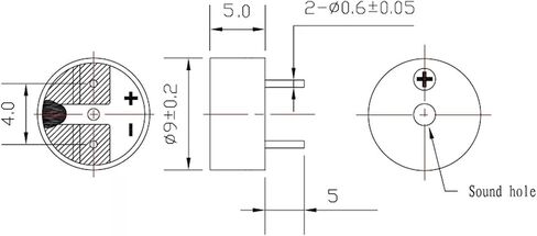 10PCS 3V 5V 12V Active Alarm Buzzer Beeper 9 * 5.5mm TMB09A05 Mini Active Piezo Buzzer(5V) in Saudi Arabia