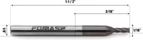 Carbide Square End Mill - Micro Grain Carbide End Mill for Alloy Steels/Hardened Steels - 4 Flute - (1 Piece, 3/8") in Kuwait