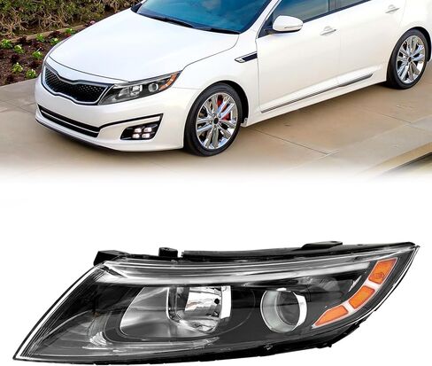 مجموعة المصابيح الأمامية متوافقة مع مجموعة المصابيح الأمامية الهالوجين كيا أوبتيما 2014 2015 مع المصابيح الأمامية البديلة 921024C500 (جانب الركاب الأيمن) in Kuwait