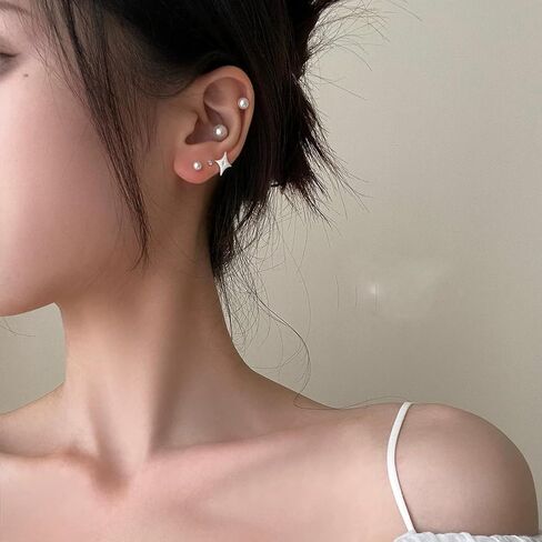 Small Pearl Stud Earrings, 5 Pairs Hypoallergenic Stainless Steel Simulated Pearl Earrings for Women, Lightweight Round Ball Studs Set 3-7MM Birthday Valentine's Day Jewelry Gifts in Saudi Arabia