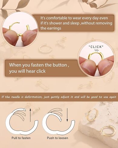 LOYALLOOK 925 Sterling Silver Earrings for Women Hypoallergenic 14K Gold Plated Stud Hoop Earring Stacks for Sensitive Ears Opal CZ Cartilage Stud Huggie Earring Sets for Multiple Piercing in Saudi Arabia