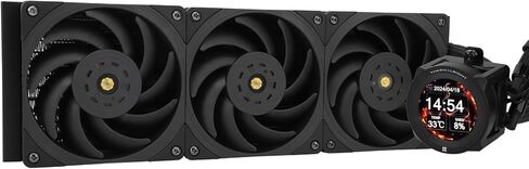 Thermalright CORE Vision 360 Black ARGB CPU Water Cooler with PWM Fan, 2000RPM Speeds,IPS LCD Screen with 480 * 480 Resolution,Liquid CPU Cooler,for AM5/Intel LGA1851/1700,2.1inch Display Screen in Kuwait