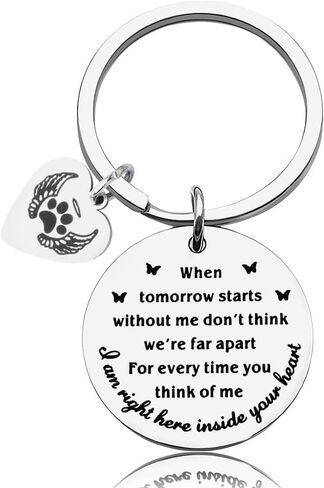 Cat Dog Memorial Gifts for Loss of Dog Cat Paw Print Keychain for Pet Lover Owner Bereavement Sympathy Gift for Loss of Pet Memorial Keychain for Friend Mom Dad Remembrance Key Chain Gift in Saudi Arabia
