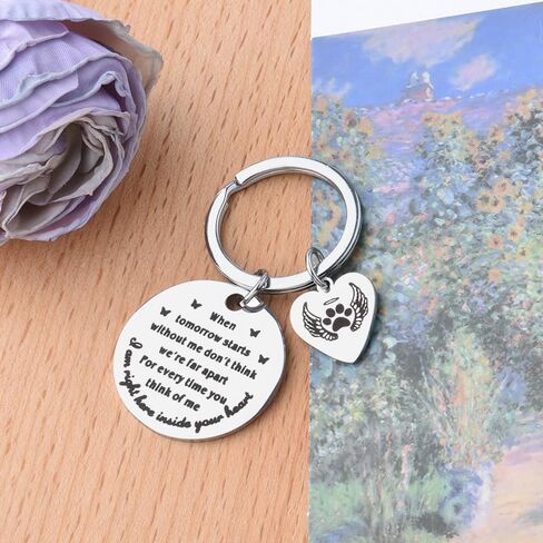 Cat Dog Memorial Gifts for Loss of Dog Cat Paw Print Keychain for Pet Lover Owner Bereavement Sympathy Gift for Loss of Pet Memorial Keychain for Friend Mom Dad Remembrance Key Chain Gift in Saudi Arabia