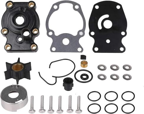 طقم إصلاح مضخة المياه التلقائي مع استبدال السكن لجونسون Evinrude V4 V6 V8 85-300HP 85 90 115 150HP أجزاء المحرك الخارجي - استبدال 5001594 5001595 18-3392 in Kuwait