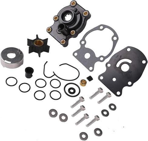 طقم إصلاح مضخة المياه التلقائي مع استبدال السكن لجونسون Evinrude V4 V6 V8 85-300HP 85 90 115 150HP أجزاء المحرك الخارجي - استبدال 5001594 5001595 18-3392 in Kuwait