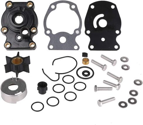 طقم إصلاح مضخة المياه التلقائي مع استبدال السكن لجونسون Evinrude V4 V6 V8 85-300HP 85 90 115 150HP أجزاء المحرك الخارجي - استبدال 5001594 5001595 18-3392 in Kuwait