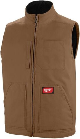 Milwaukee Electric - Heavy Duty Sherpa-Lined Vest - Brown M in Saudi Arabia