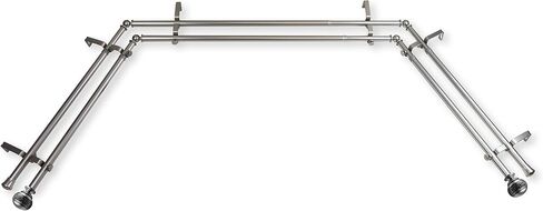 Rod Desyne 13/16" Nathan Bay Window Double Curtain Rod, 20-36", 38-72", Black in Kuwait