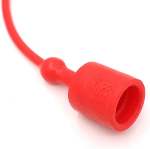 Hydraulic Coupler Dust Cap Plug Set 3/8 ISO-B 5675 AG,CEKER Hydraulic Dust Covers Male Female Quick Connects Fittings,Red Cap with Retention Ring Keeps Cap Attached to Hose 2Set in Kuwait