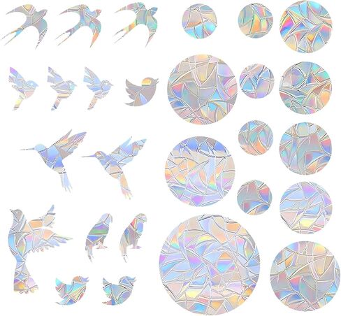 Window Clings Anti Collision Window Decals, Stop Birds Flying into Windows, Suncatcher Stickers(Bird, Hummingbird) in Kuwait