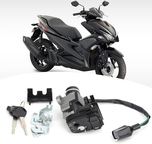 Ignition Lock Cylinder, Ignition Switch with Key Metal ABS with Installation Accessories Ignition Switch Assembly for Scooter GY6 150 in Saudi Arabia
