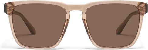 Quay Men's Unplugged Square Sunglasses, Oat/Brown Polarized, Large in Saudi Arabia