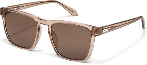 Quay Men's Unplugged Square Sunglasses, Oat/Brown Polarized, Large in Saudi Arabia