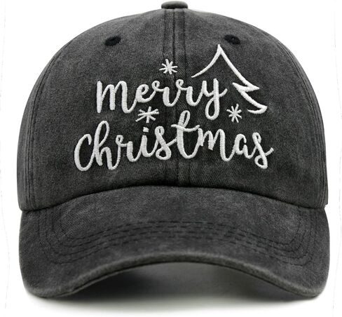 Merry Christmas Baseball Cap with Gift Box, for Women Men, Adjustable Embroidered Red Xmas Hat in Saudi Arabia