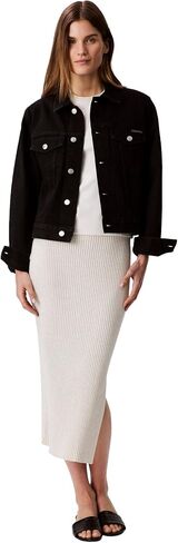 Calvin Klein Women's Cotton Rib Midi Skirt in Saudi Arabia