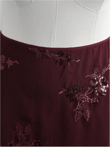 تنانير SweatyRocks النسائية ذات الحجم الكبير ذات الترتر والتطريز الزهري Y2K تنورة قصيرة على شكل حرف A in Kuwait