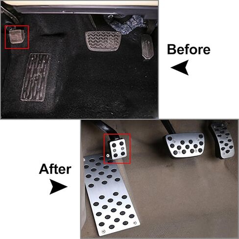 GZYF Car Parking Emergency Brake Pedal Pad Cover, Pedals Pedal Accessories for Toyota Camry, Crown, Highlander, Kluger, Prius, for Lexus ES RX GS IS in Saudi Arabia