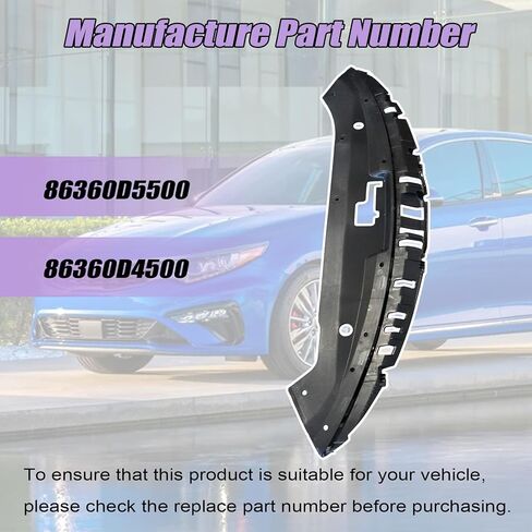 XQSMWF Front Upper Bumper Grille Radiator Sight Shield Support Cover Trim, Compatible with Kia Optima 2019 2020, Replace 86360D5500 86360D4500 Upper Radiator Grille Cover in Saudi Arabia