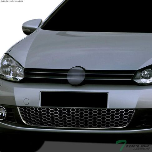 7422449842806 متوافق مع 2010-2013 VW Golf / 2010-2014 Jetta Sport Wagen MK6 شبكة شبكية أمامية سفلية على شكل قرص العسل باللون الأسود اللامع in Saudi Arabia