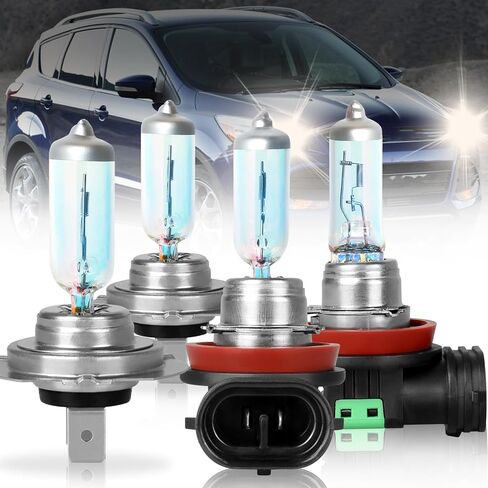 مناسب لمصابيح Ford Escape (2013-2016) الأمامية، مجموعة مصابيح 9005 عالية الشعاع + H11 منخفضة الشعاع، أداء عالي السطوع 300%، التوصيل والتشغيل، حزمة من 4 قطع in Kuwait