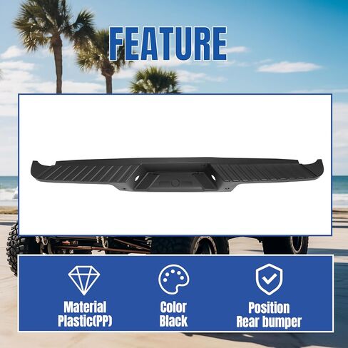 KUAFU Rear Bumper Step Pad Cover Compatible with 2009-2014 Ford F-150 F150 Styleside Bed Replacement For 9L3Z17B807B FO1191124 FO1191125 Bumper Protector PP Plastic in Saudi Arabia
