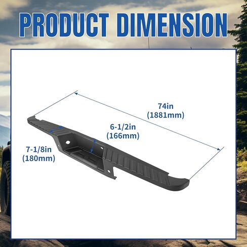 KUAFU Rear Bumper Step Pad Cover Compatible with 2009-2014 Ford F-150 F150 Styleside Bed Replacement For 9L3Z17B807B FO1191124 FO1191125 Bumper Protector PP Plastic in Saudi Arabia