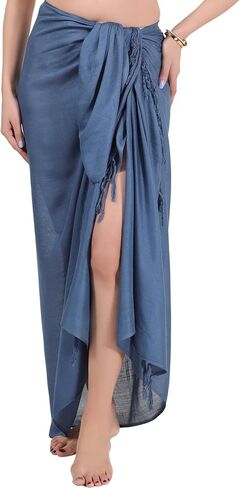 Sarong Coverups for Women Swimsuit Long Pareo Wrap Skirt Beach Bikini Bathing Suit Cover Up Ombre Tie Dye in Kuwait