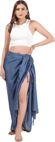 Sarong Coverups for Women Swimsuit Long Pareo Wrap Skirt Beach Bikini Bathing Suit Cover Up Ombre Tie Dye in Kuwait