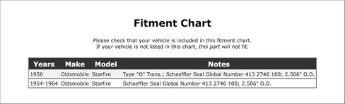 Rear Manual Transmission Seal Compatible With Oldsmobile Starfire 1964 1963 1962 1961 1960 1959 1958 1957 1956 1955 1954 P-2574007 in Saudi Arabia