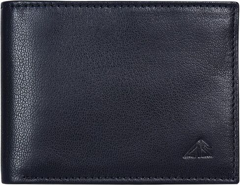 ASAD Leather Bifold Wallets For Men With 2 Note Compartment, 6 Card Slots, 2 Slip Pocket & 1 ID Slot, Leather Bifold Wallets For Men, Color - Black in Kuwait