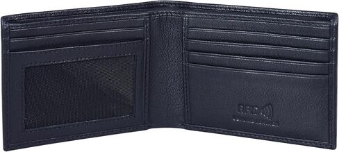 ASAD Leather Bifold Wallets For Men With 2 Note Compartment, 6 Card Slots, 2 Slip Pocket & 1 ID Slot, Leather Bifold Wallets For Men, Color - Black in Kuwait