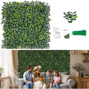 Grass Wall Panels,10" X 10" 12Pcs UV-Anti Boxwood Panels,No Fade Artificial Grass Wall Greenery Backdrop for Indoor Outdoor Privacy,Birthday Wedding Party Decor,Green Wall Decor(8.33 SQFT) in Saudi Arabia
