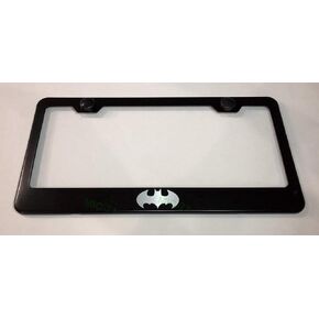 Steel License Plate Frame Tag Holder for Superhero Batman, Applicable to All tag License Frame (Black Laser Fit: Batman). in Saudi Arabia