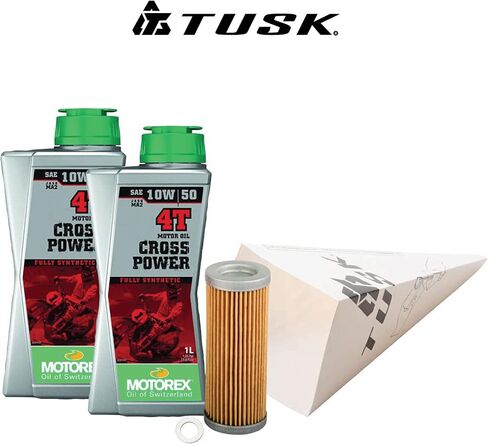 طقم تغيير الزيت رباعي الأشواط Motorex Cross Power 4T 10W-50 لـ KTM 350 EXC-F 2012-2023 in Saudi Arabia
