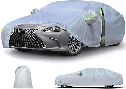Car Cover for 2019-2025 Lexus ES ES250 ES300h ES350, All Weather Waterproof Full Exterior Covers with Zipper for Automobiles Rain Snowproof UV Dust Windproof Protection in Saudi Arabia