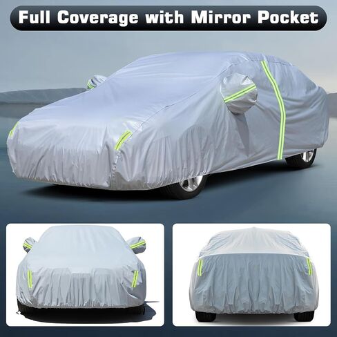 Car Cover for 2019-2025 Lexus ES ES250 ES300h ES350, All Weather Waterproof Full Exterior Covers with Zipper for Automobiles Rain Snowproof UV Dust Windproof Protection in Saudi Arabia