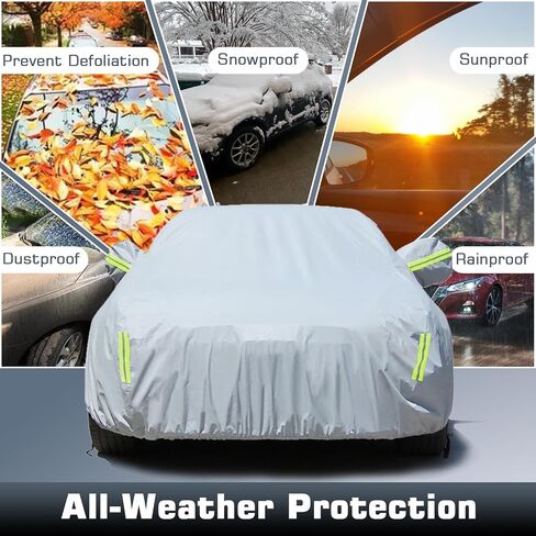 Car Cover for 2019-2025 Lexus ES ES250 ES300h ES350, All Weather Waterproof Full Exterior Covers with Zipper for Automobiles Rain Snowproof UV Dust Windproof Protection in Saudi Arabia