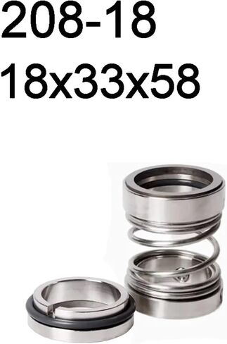 1pcs 208 Series Fit 14 15 16 17-55mm OD Shaft Double Face Water Pump Mechanical Shaft Seal Unbalanced Single Spring(208-20) in Saudi Arabia