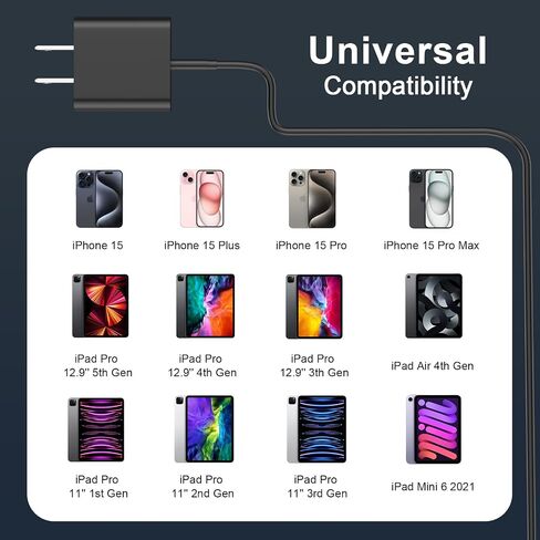 iPhone 16 Charger 10FT Fast Charging, 2 Pack PD 20W USB C Charger Fast Charging with 10FT Long USB C to C Charging Cable for iPhone 16/16 Plus/16 Pro/16 Pro Max/15/15 Plus/15 Pro/15 Pro Max in Saudi Arabia