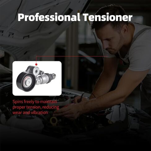 39390 Belt Tensioner Assembly Fit for Mazda 3/3 Sport 2012-2020, 6 2014-2020, CX-3 2016-2018, CX-30 2020, CX-5 2013-2020, CX-9 2016-2018, MX-5 Miata 2016-2017 [# PE03-15-980A] in Saudi Arabia